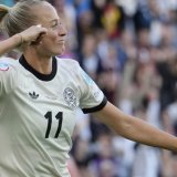 Lea Schüller a inscrit le but de la victoire KEYSTONE/AP/Martin Meissner